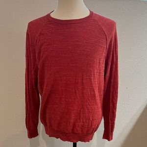J. Crew Men's Vibrant Red Crewneck Sweater